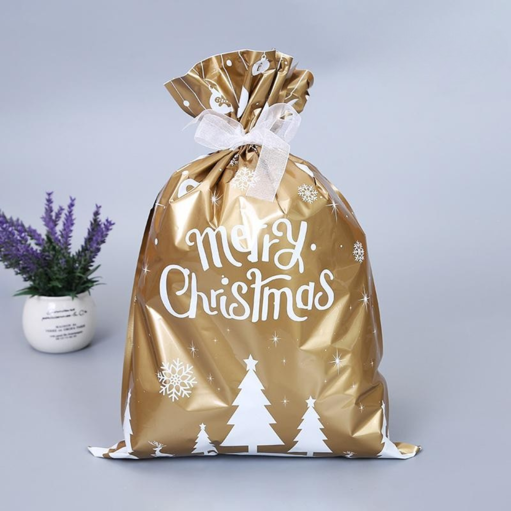BowLift | Christmas Gift Bag Set Reusable Foil Holiday Wrapping Bags