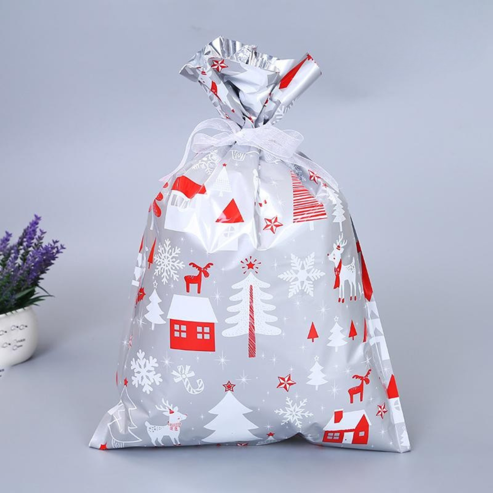 BowLift | Christmas Gift Bag Set Reusable Foil Holiday Wrapping Bags