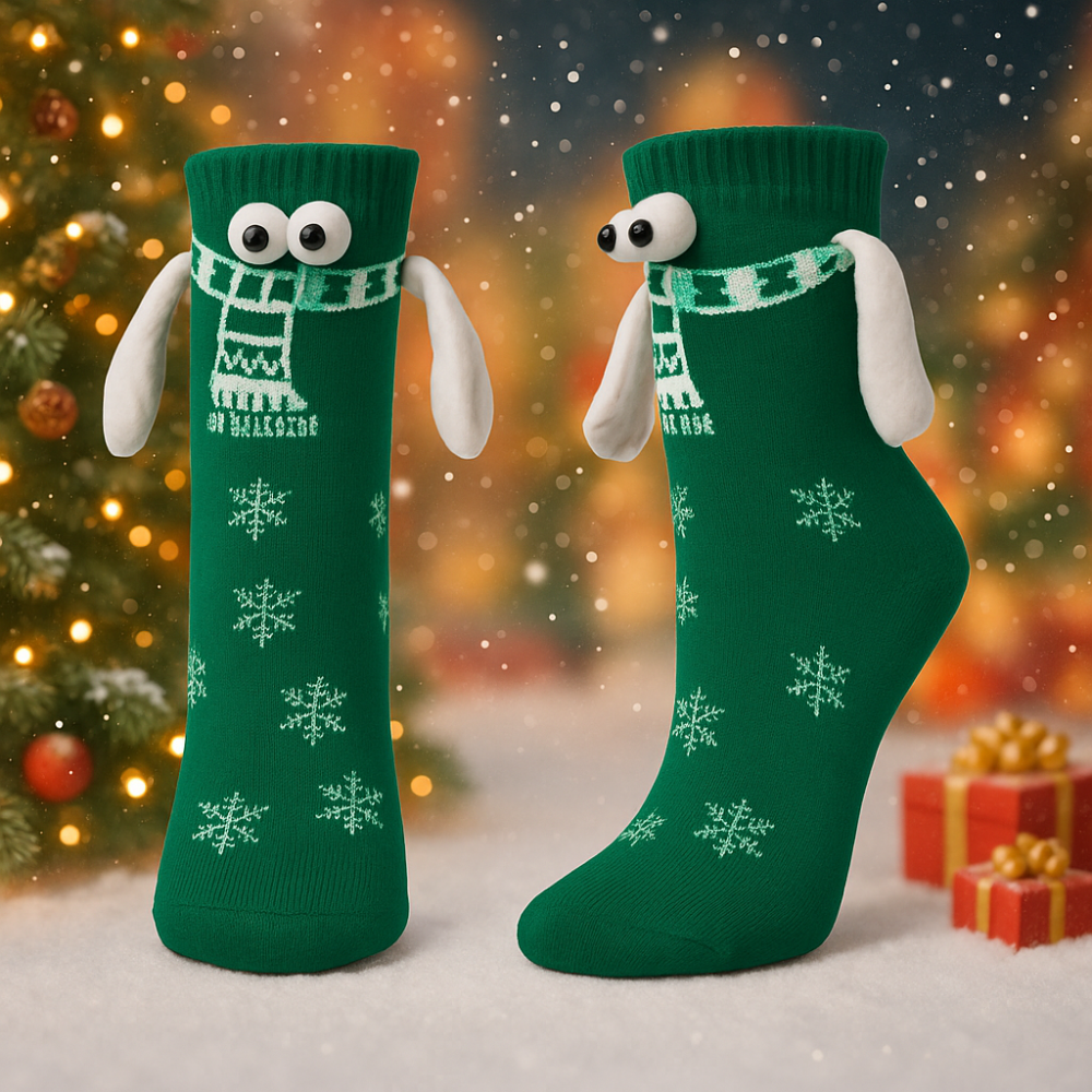 BowLift | Christmas Stockings Funny Socks Couple Hand-Holding Cozy Gift
