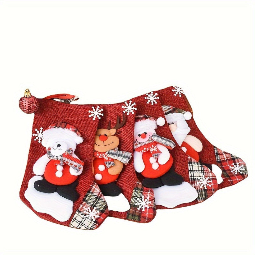 BowLift | Christmas Stockings Santa Snowman Reindeer Holiday Fireplace Decor