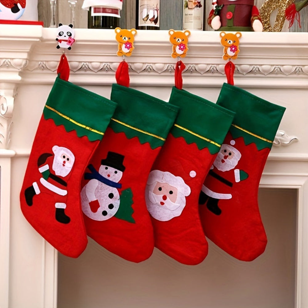 BowLift | Christmas Stockings Set Santa Fireplace Hanging Decoration
