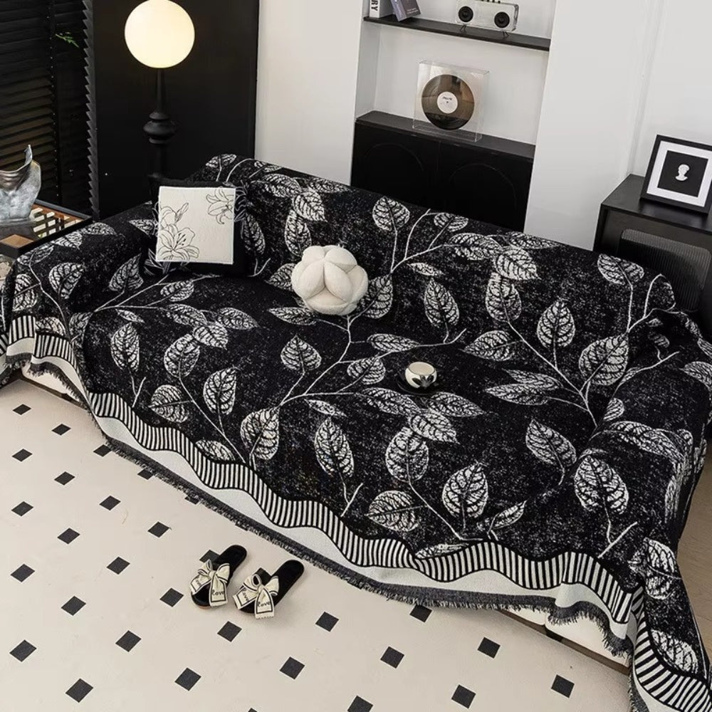 BowLift | Classic Chenille Leaf Sofa Cover