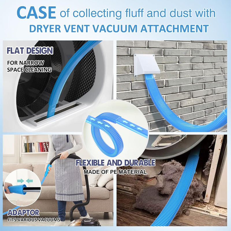 BowLift | 16-Piece  40 FEET Or 30 FEET Dryer Vent Cleaner Kitwith Dryer Vent Brush  Vacuum Cleaner Hose Attachment Flexible Lint Trap Brush Vacuum & Dryer Adapters