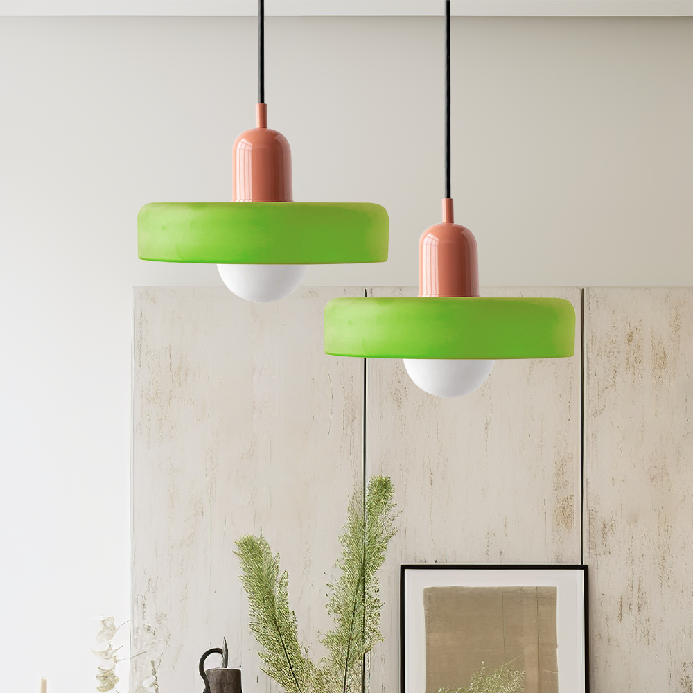 BowLift | Bauhaus Inspired Colourful Glass Pendant Light