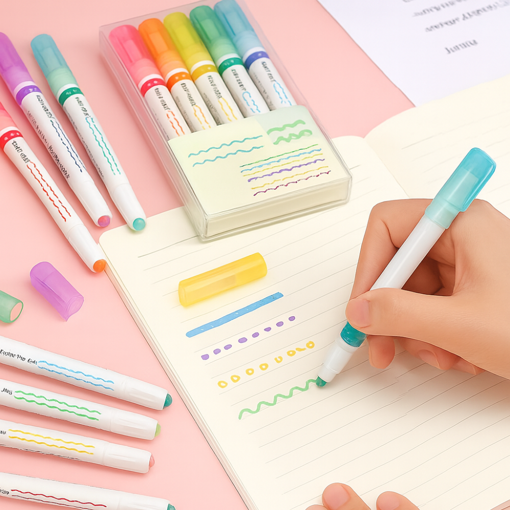 BowLift | Colorful Dual Tip Highlighter Pens Set
