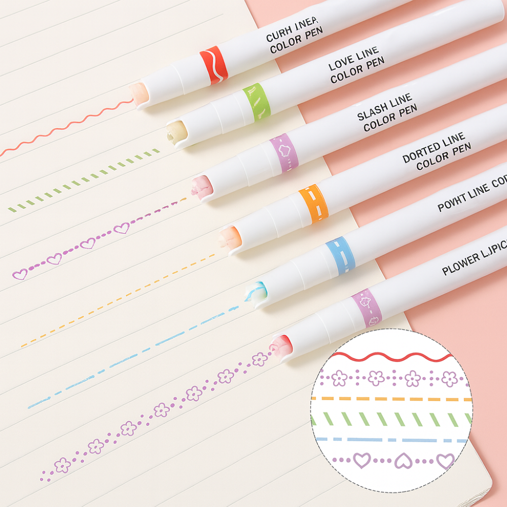 BowLift | Colorful Dual Tip Highlighter Pens Set