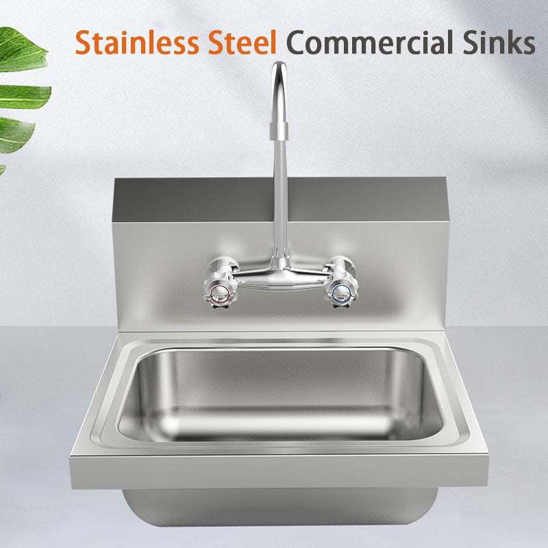 BowLift | Stainless Steel Commercial Sinks, Thickened Wall-Mounted Sinks