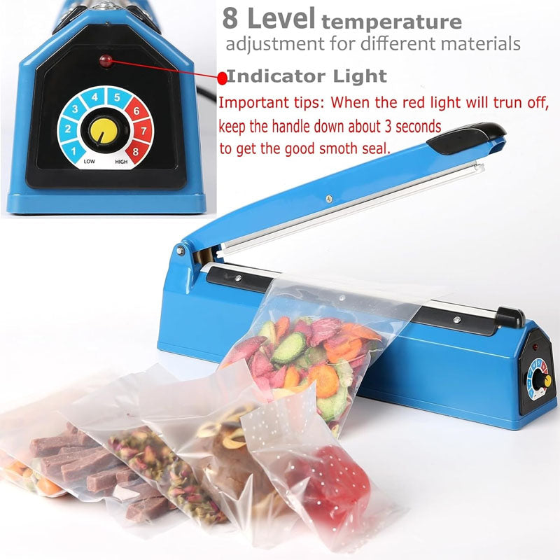 BowLift | 12 Inch  Impulse Heat Sealer Impulse Commercial Bag Sealers with Adjustable Heating Mode for Plastic Bags PE PP Bags