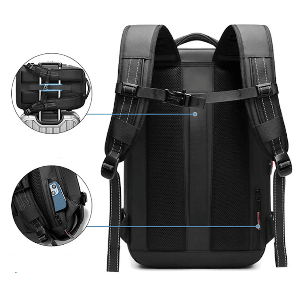 BowLift | CompriBag – Space-Saving Vacuum Travel Backpack with Expandable Capacity (25L–60L)