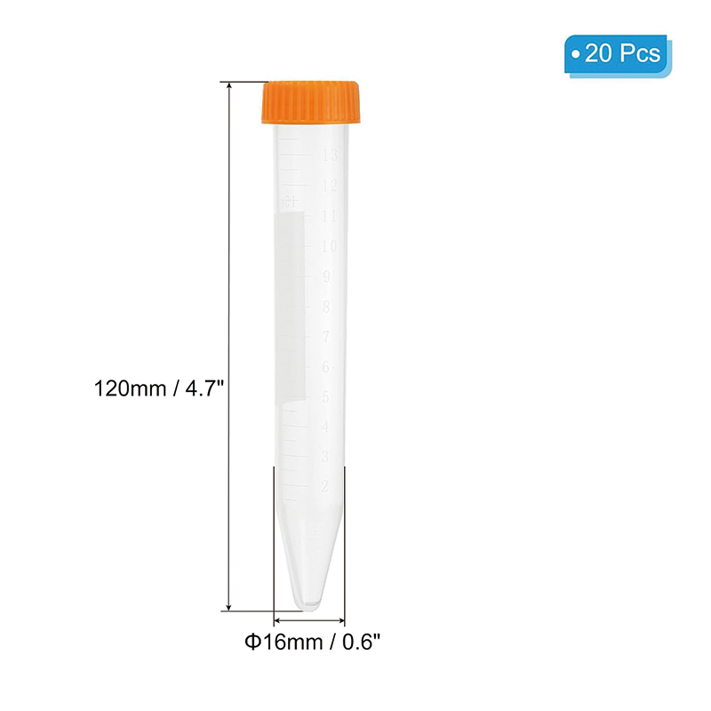 BowLift | 15ML Conical Centrifuge Tubes, Plastic Centrifuge Tubes with Leak-Proof Screw Caps and Graduated Marks (20 Pcs)