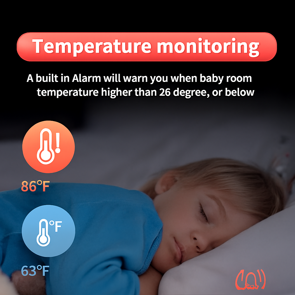 BowLift | Advanced 3.5" Wireless Baby Monitor with Night Vision, Temperature Sensor, and Two-Way Audio