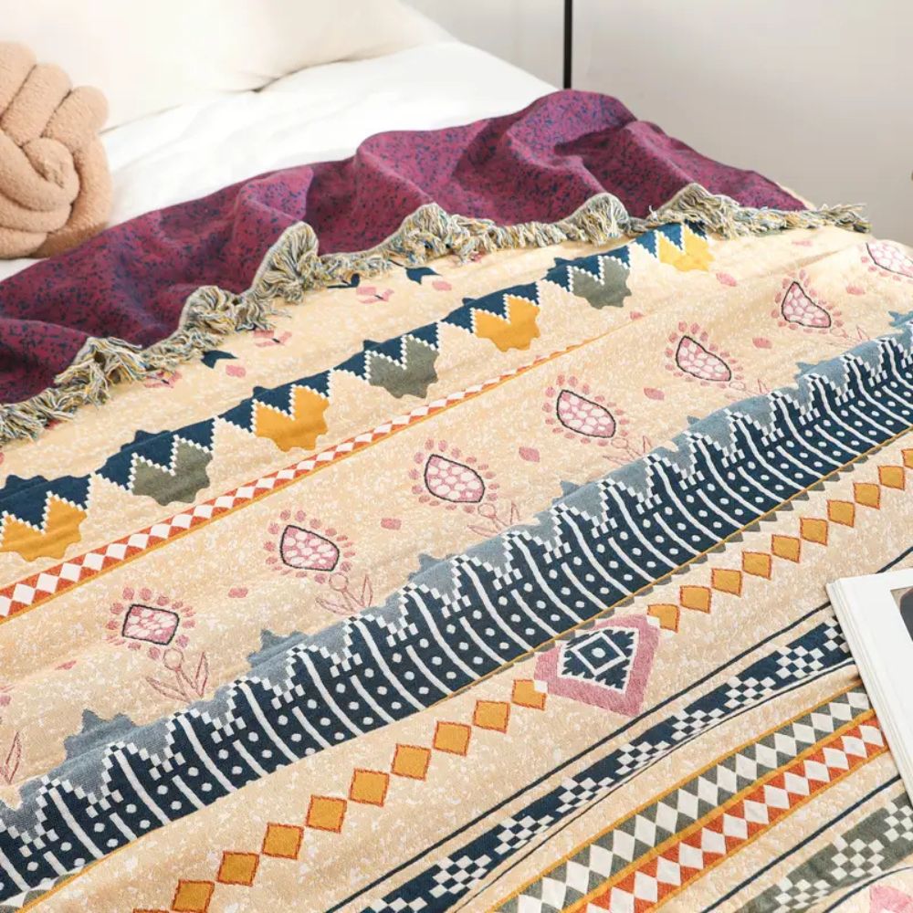 BowLift | Cozy Artisan Patterned Cotton Throw Blanket