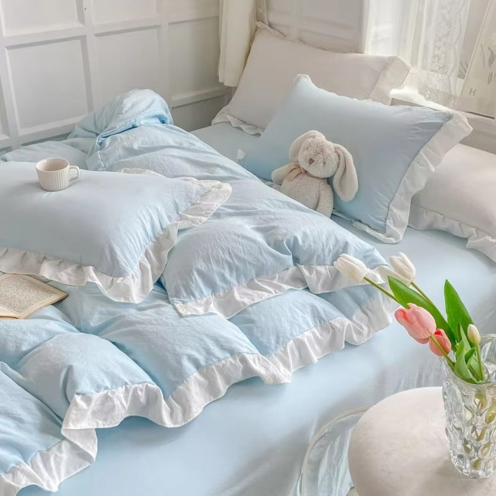 BowLift | Cottagecore Ruffle Cotton | 4pcs Bedding Set