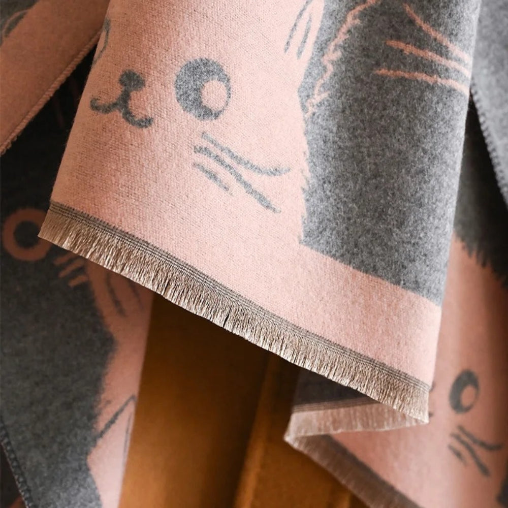 BowLift | Cute Cat Jacquard Winter Scarf