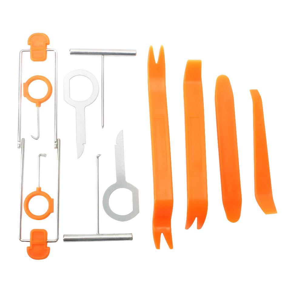 BowLift | DIYFIX 12Pcs Car Repair Tool Set Plastic Car Radio Door Clip Panel Trim Dash Roof Audio Removal Installer Pry Hand Tool Kit