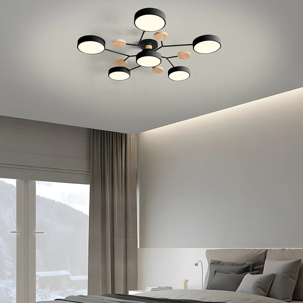 BowLift | Contemporary Round Iron LED Chandelier | Energy-Efficient. Stylish Lighting for Living Rooms. Dining Areas & Entryways