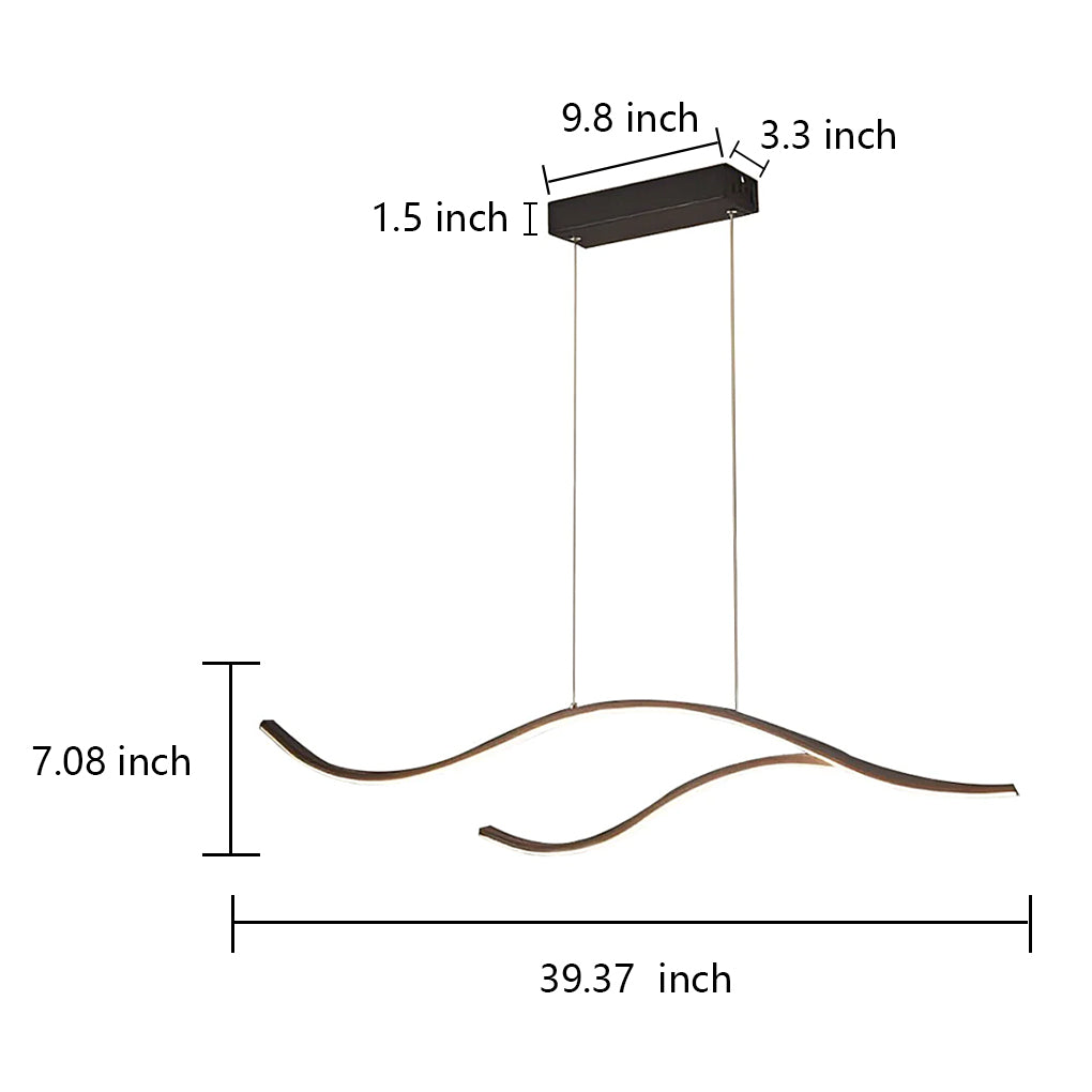 BowLift | Designer LED Ceiling Lamp with Wavy Curved Shape