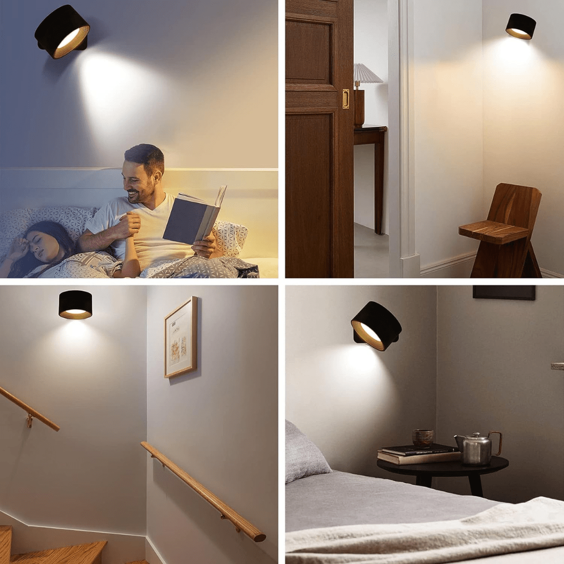 BowLift | FlexiLamp – Wireless Rechargeable 360° LED Wall Light for Indoors & Outdoors
