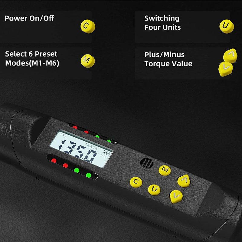 BowLift | 1/2 Inch Drive Digital Torque Wrench 17-340n.m Torque Range Acc to ±2% with LED Buzzer