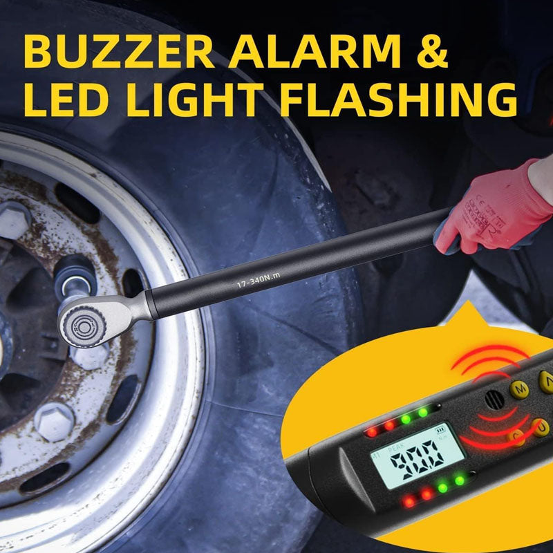 BowLift | 1/2 Inch Drive Digital Torque Wrench 17-340n.m Torque Range Acc to ±2% with LED Buzzer