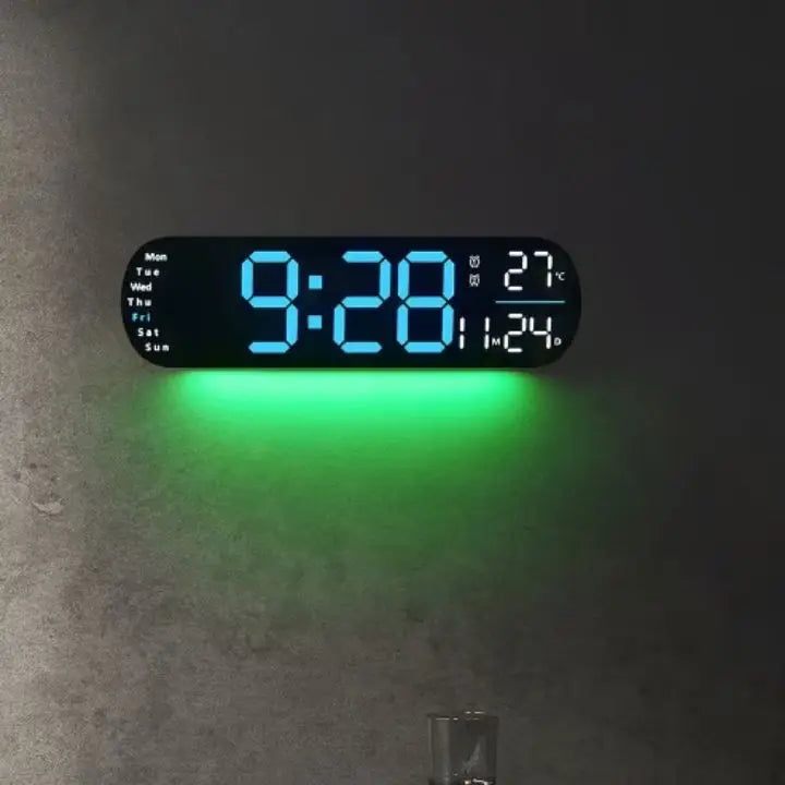 BowLift | Digital Wall Clock Large LED Display with Remote Control