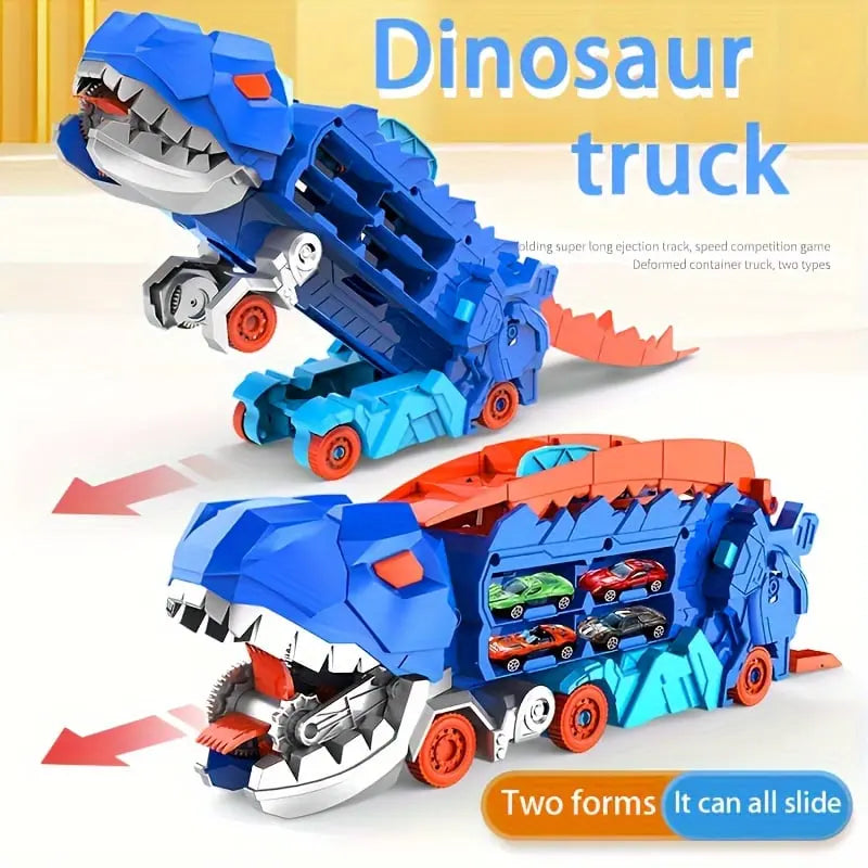 BowLift | Dinosaur Transporter – Foldable racetrack with metal cars