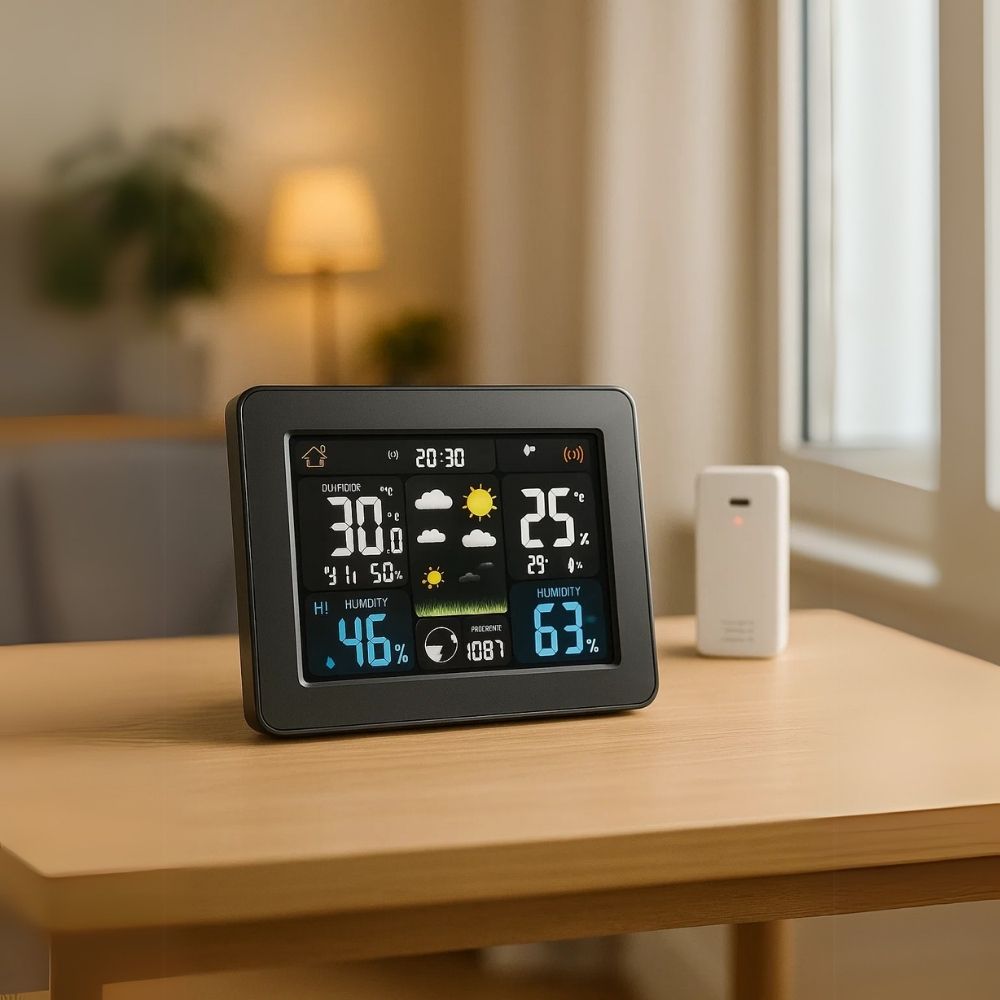 BowLift | Personal Home Weather Station | Wireless Indoor/Outdoor Temperature & Humidity Monitor for Accurate Weather Forecasting