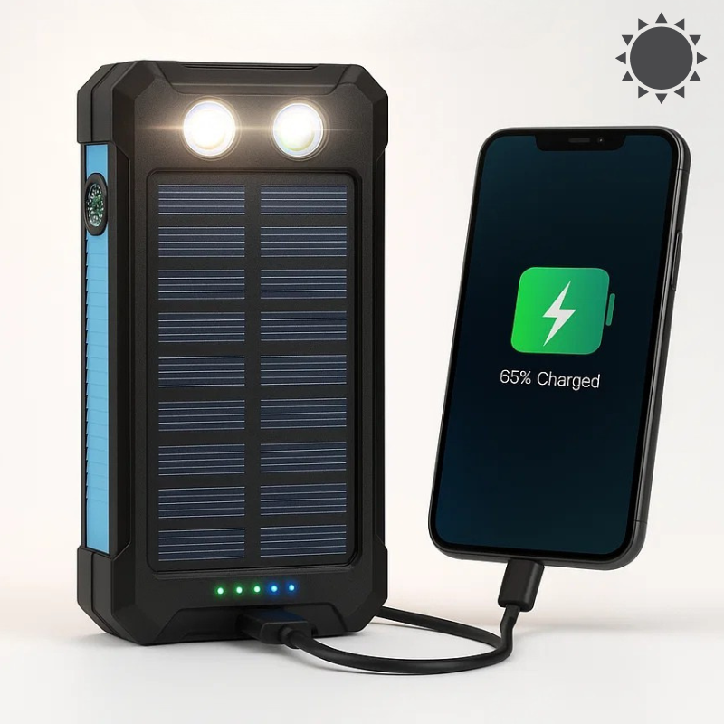 BowLift | 500000mAh Solar Charger Waterproof Power Bank External