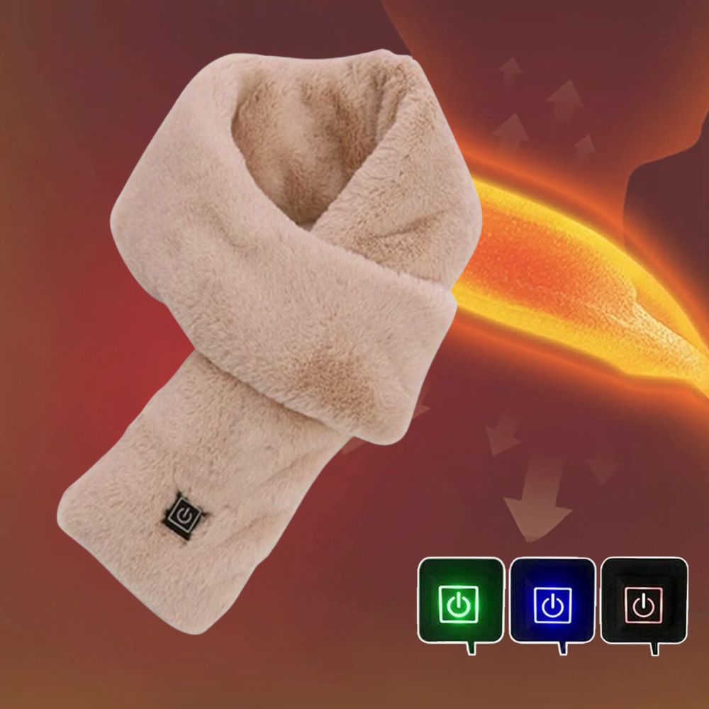 BowLift | Heated Faux Fur Scarf UK – Rechargeable USB Winter Scarf, Soft Thermal Neck Warmer