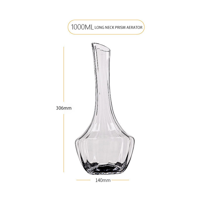 BowLift | European Crystal Red Wine Glass Set Household Large Wine Glass Creative Grape Decanter Glass Goblet Red Wine Glass * 4 + Decanter * 1 [Five-Piece Set]