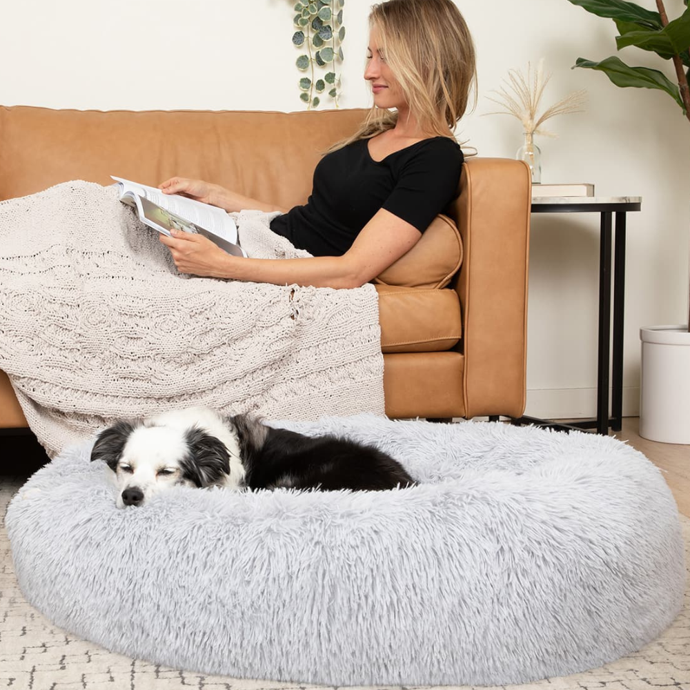 BowLift | Dog Calming Bed Soft Plush Anxiety Relief Pet Cushion
