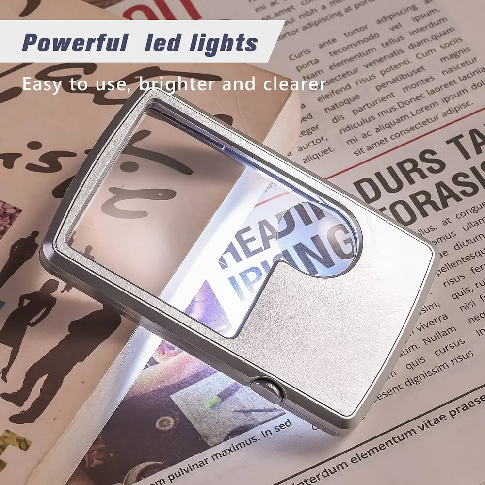 BowLift | Double Lens Magnifier with LED Lighting – Compact and Pocket-Friendly