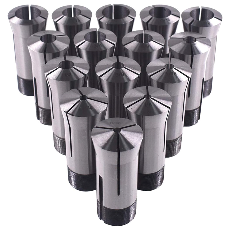 BowLift | 13 pcs Precision Collet Set, 1/8-1" High Precision Round for Milling Machine Drill Presses Boring Machine Machining Center