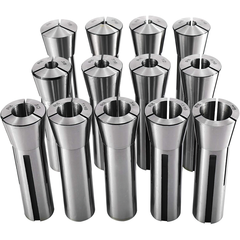 BowLift | 13 Piece Precision R8 Collet Set , Alloy Steel Mill Collet Chuck , for Mill Machine 1/8inch - 7/8inch