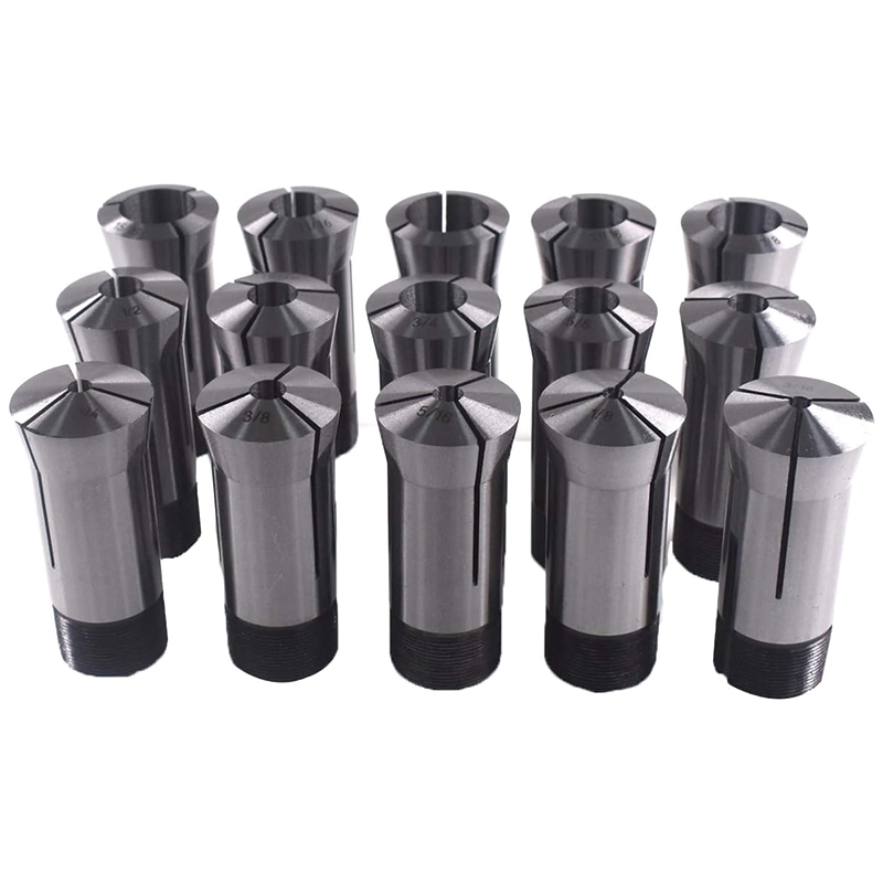 BowLift | 13 pcs Precision Collet Set, 1/8-1" High Precision Round for Milling Machine Drill Presses Boring Machine Machining Center