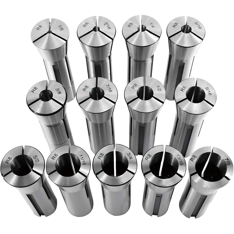 BowLift | 13 Piece Precision R8 Collet Set , Alloy Steel Mill Collet Chuck , for Mill Machine 1/8inch - 7/8inch