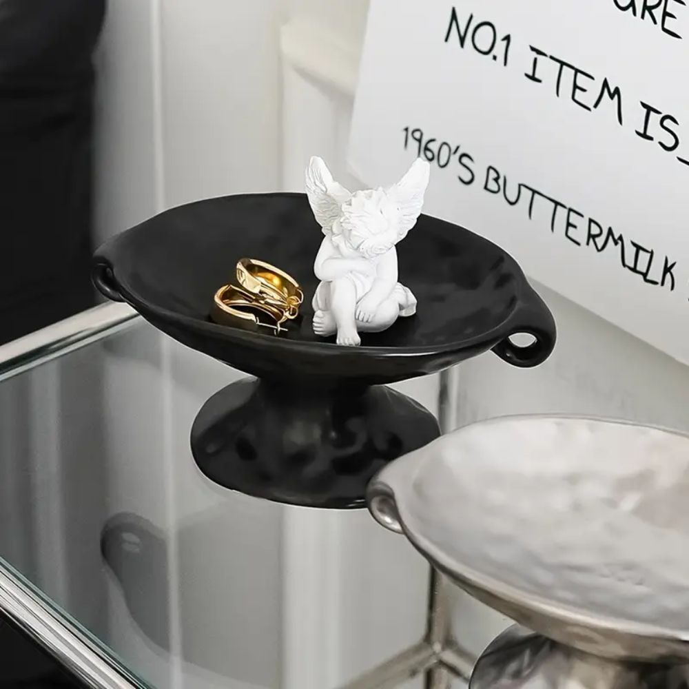 BowLift | Dual-Ear Ceramic Oval Organizer