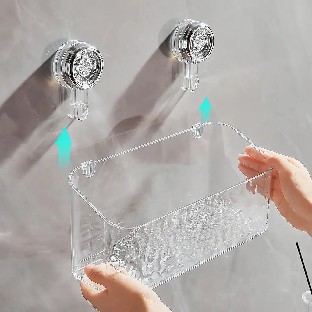 BowLift | Shower shelf with glacier design – Stylish organization in the bathroom