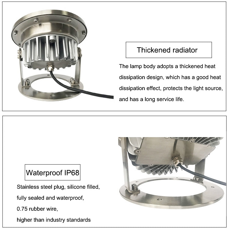 BowLift | 9W Quadrat Park Landscape LED Underwater Light Pool Light (Warm White Light)