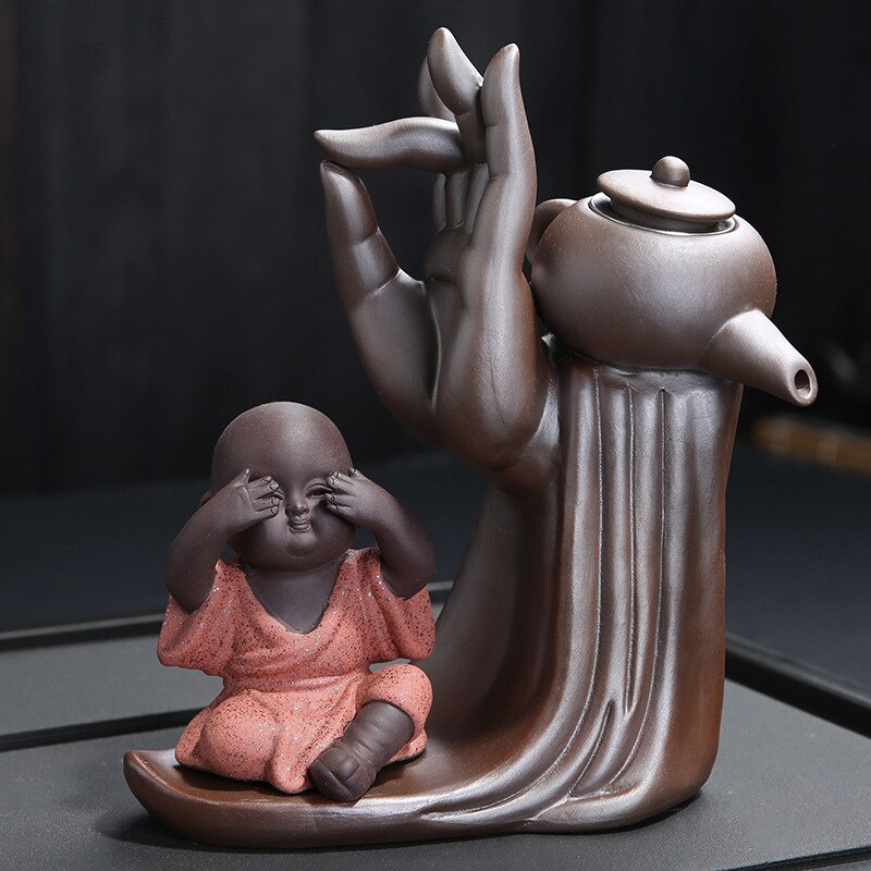 BowLift | Ebony Tea Ceremony Accessories Six Gentlemen Set Purple Tone Tea Set Tea Cabinet Filter Small Monk Decoration