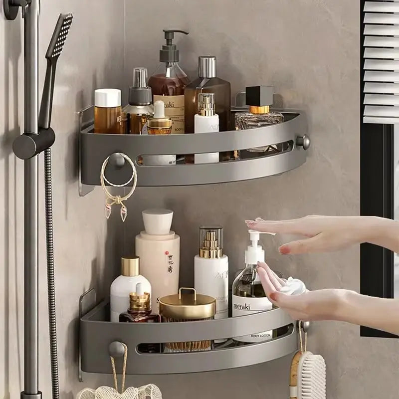BowLift | Corner Shower Shelf – Space-saving Wall Storage for Your Bathroom