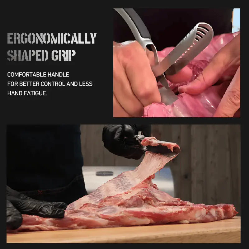 BowLift | Stainless Steel BBQ Rib Preparation Tool with Ergonomic Handle