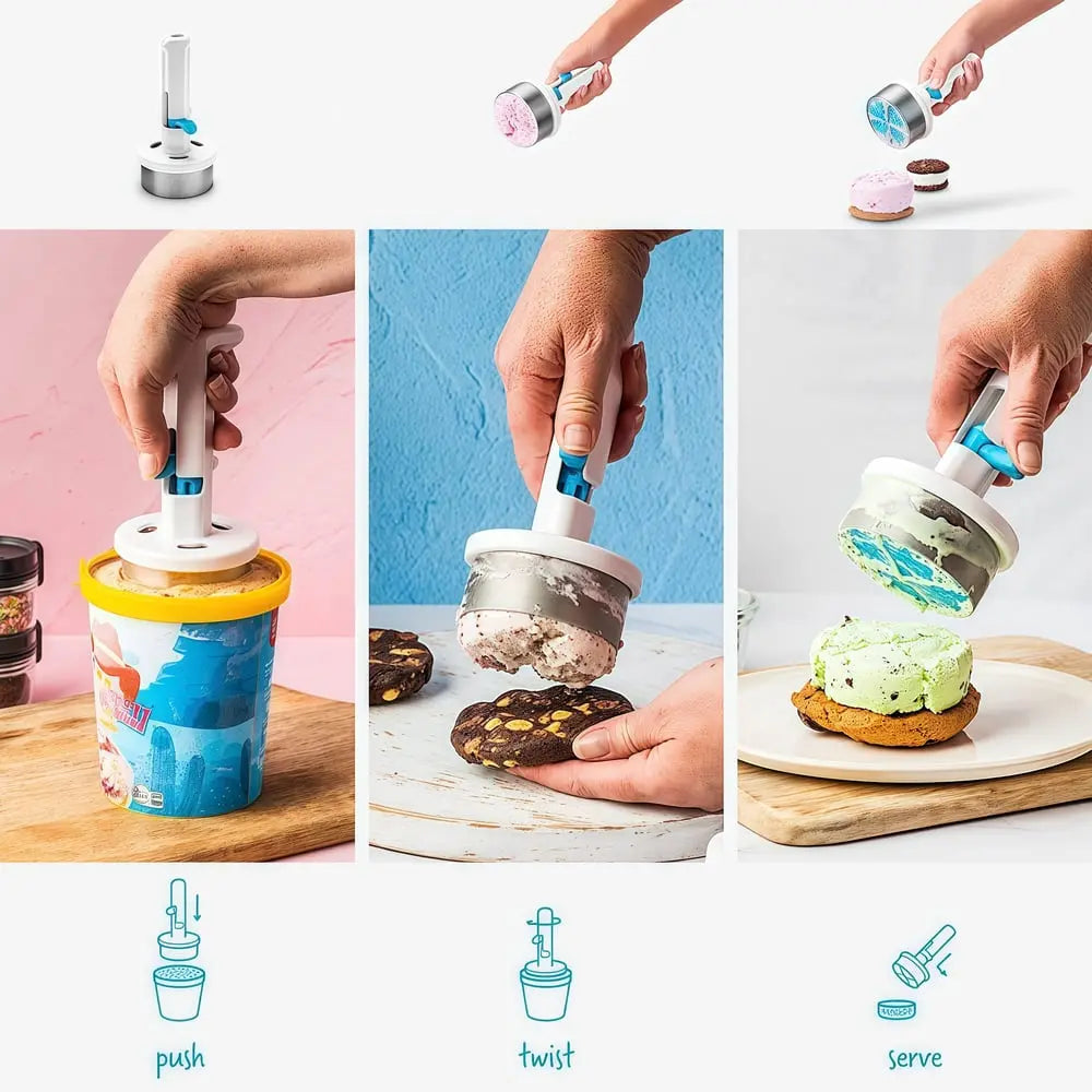 BowLift | Stainless Steel Ice Cream Scoop – With One-Hand Release & Ergonomic Handle