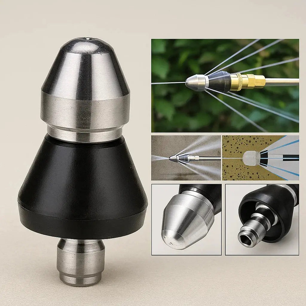 BowLift | Stainless Steel Pipe Cleaning Nozzle with High Pressure Water Jets