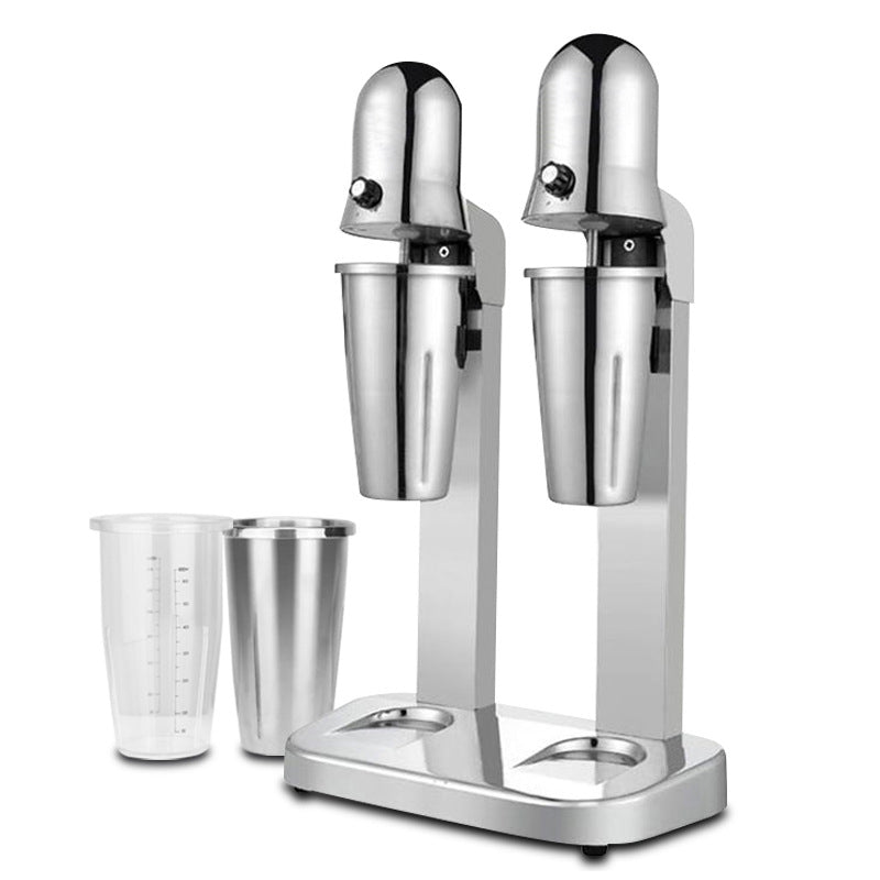 BowLift | Stainless Steel Milkshake Maker 360W Double Head Classic Milkshake Maker 800ml Cups (Stainless Steel/PC)