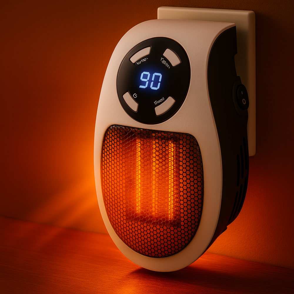 BowLift | Electric Space Heater Ceramic Wall Plug Adjustable Thermostat