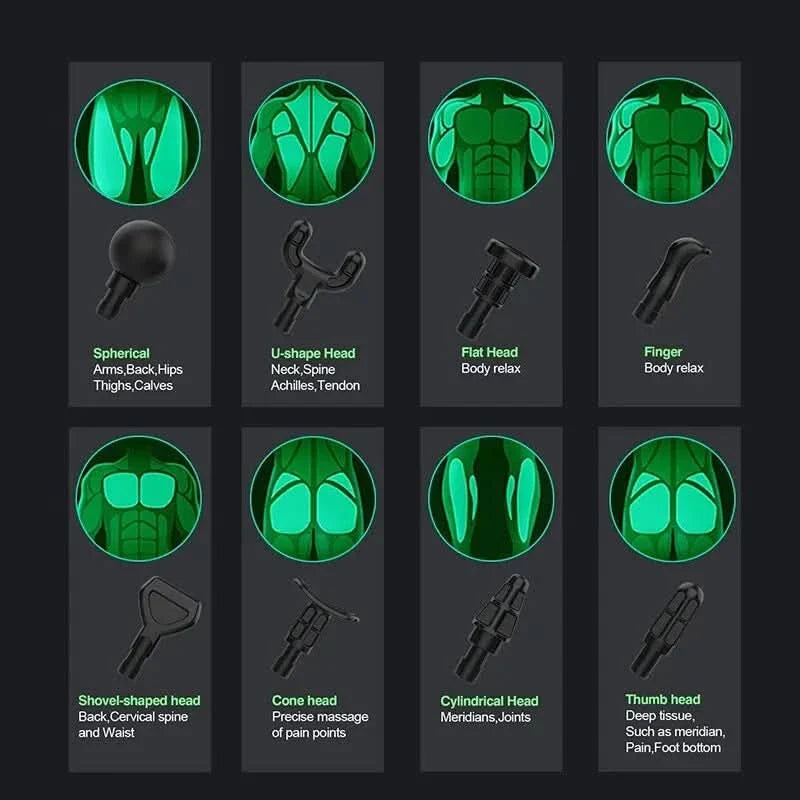 BowLift | Electric Massage Gun with 8 Attachments for Deep Tissue Massage