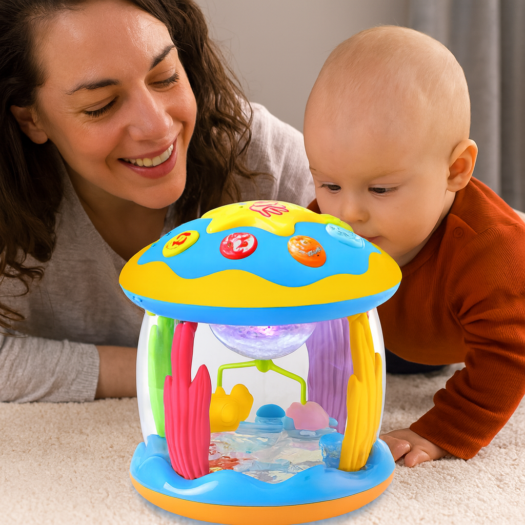 BowLift | Baby Musical Toy Colourful Plastic Light-Up Dome