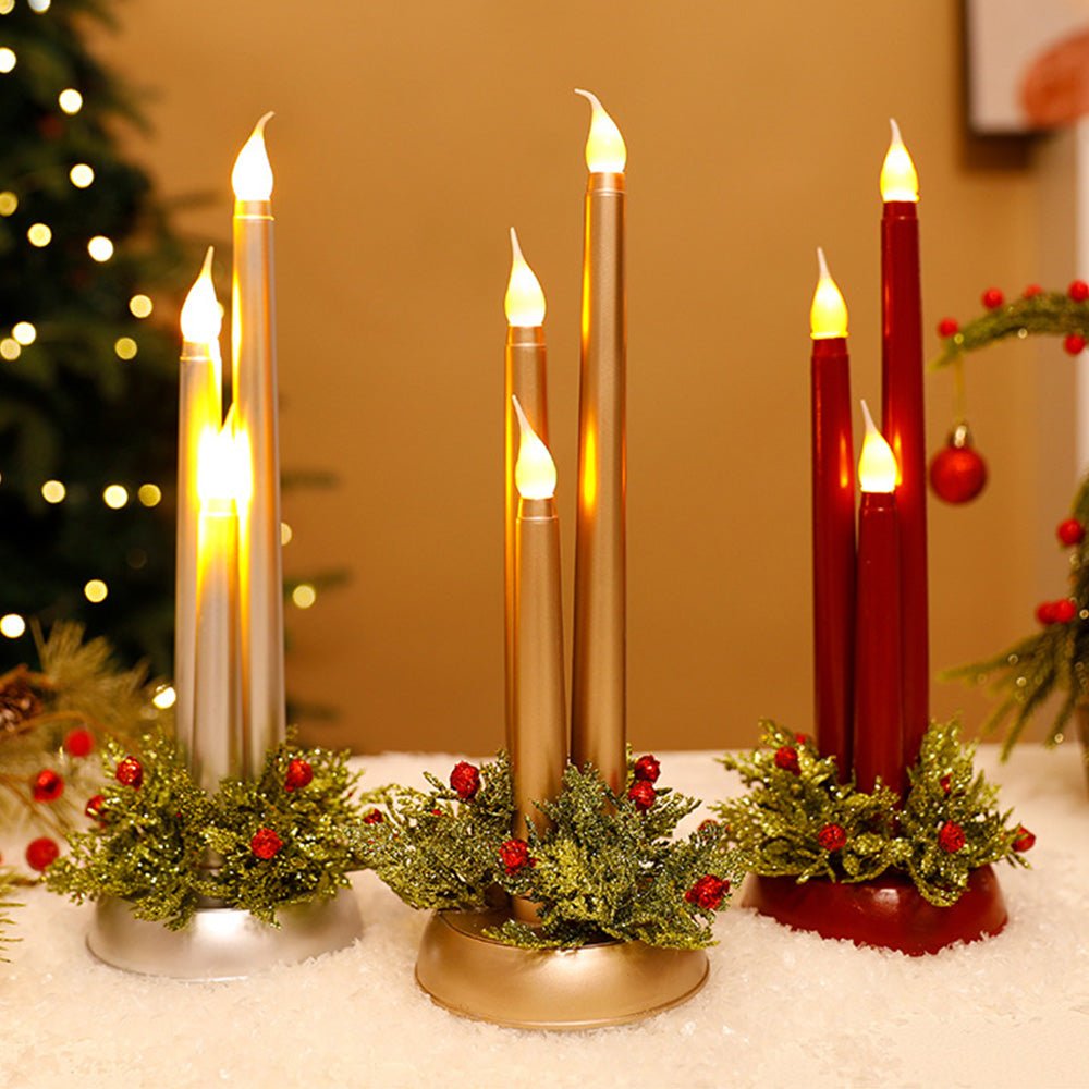 BowLift | Flameless LED Christmas Candles with Realistic Flickering Light