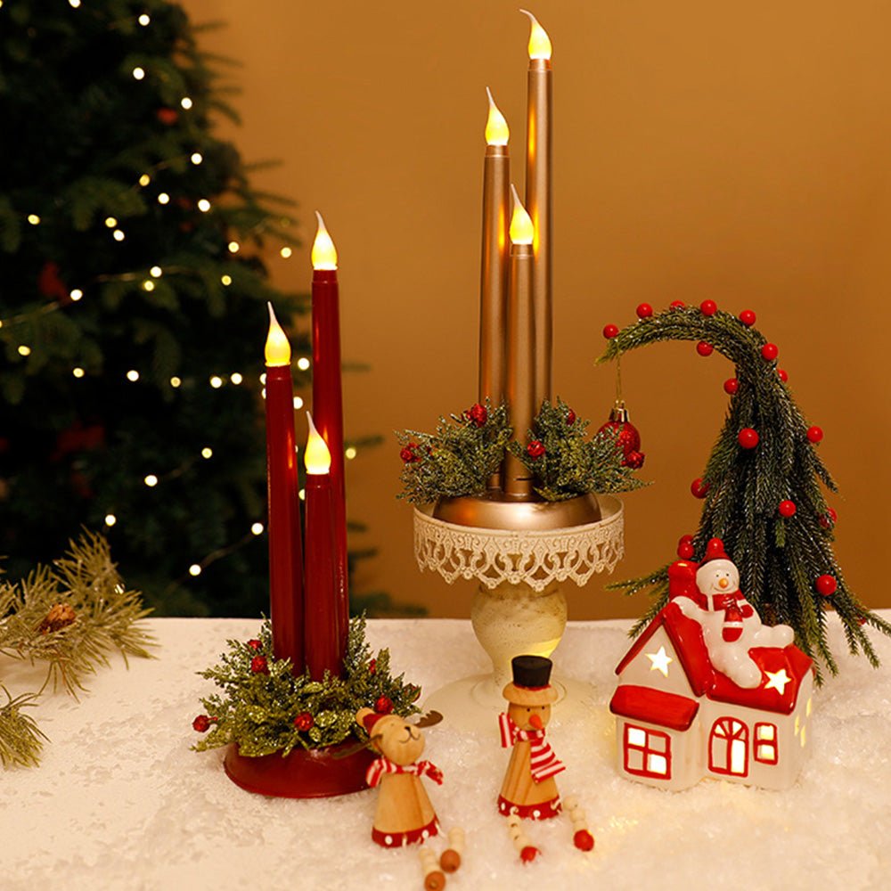 BowLift | Flameless LED Christmas Candles with Realistic Flickering Light